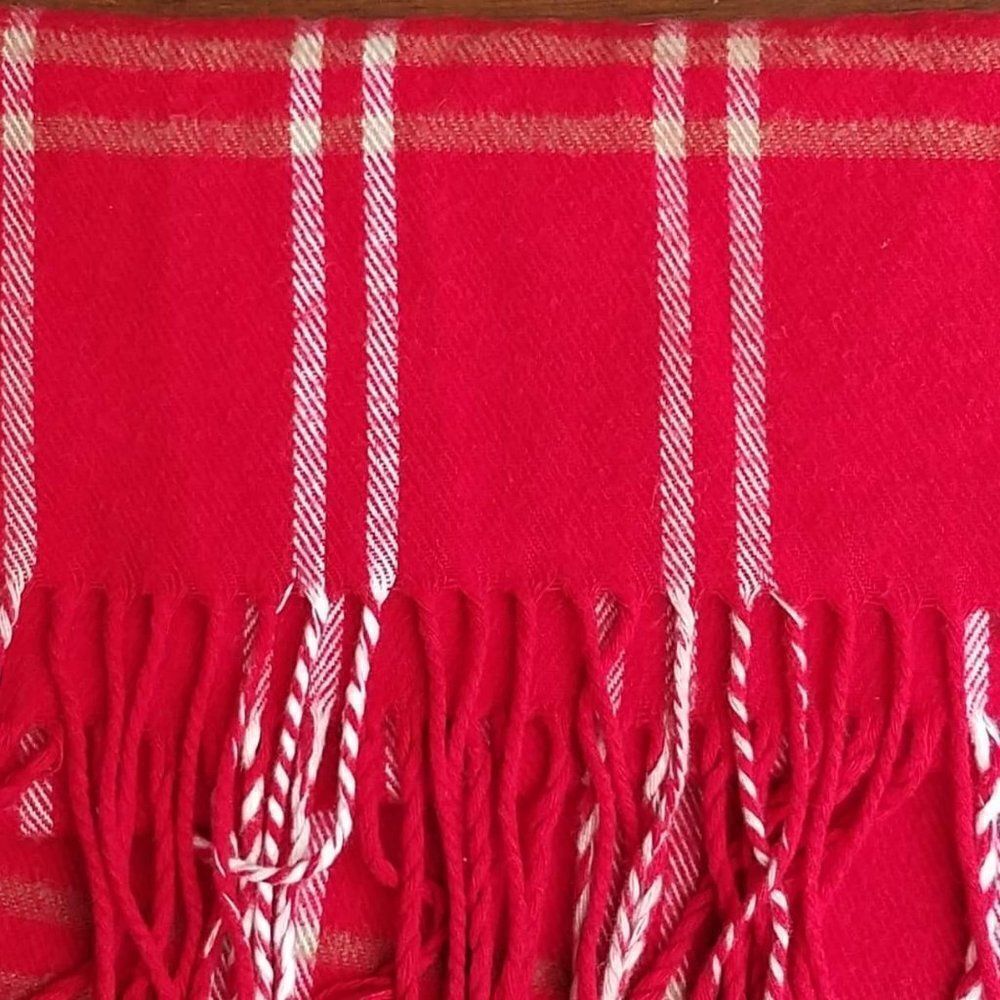 Super Soft Maybe Cashmere Red/White/Back Scarf